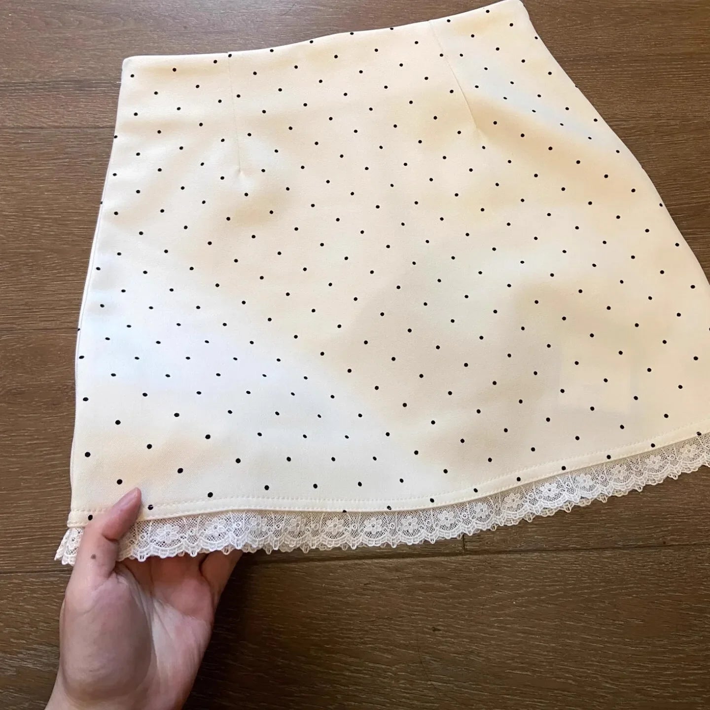 Korean Style High Waist Polka Dot Lace Half Skirt Women's Spring Summer New Anti-Light Slim A- Line Wrap Body Skirt